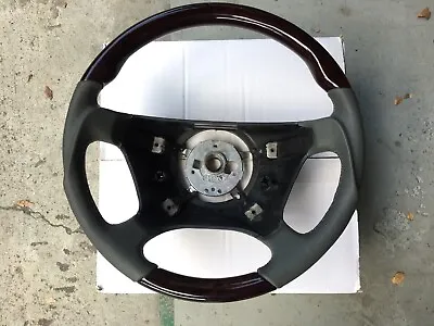 96-98 For Mercedes W210 E300 E500 Steering Wheel Walnut Gray Leather B4 Facelift • $429