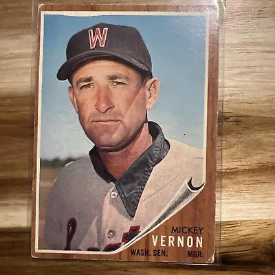 1962 Topps #152 Mickey Vernon Washington Senators  • $2.19