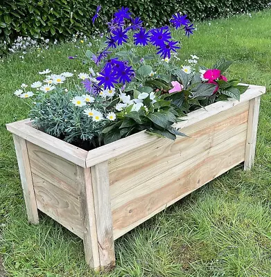 Wooden Garden Planter Raised Bed Indoor Outdoor Vegetables Flowers • £34.99