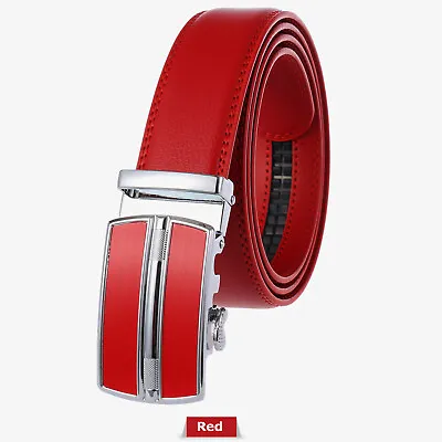 Microfiber Leather Men's Ratchet Belt Belts For Men Adjustable Automatic Buckle • $14.45