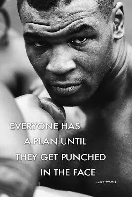 Mike Tyson - Everyone Has A Plan - Boxing Poster - 24 In X 36 In • $15