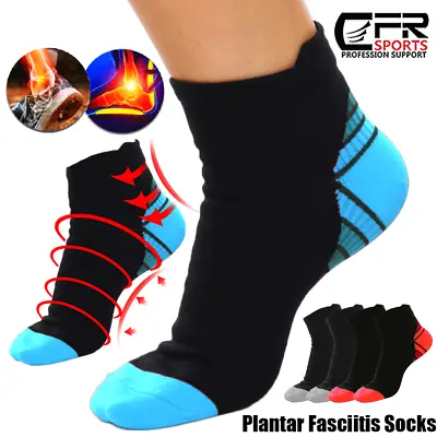 £4.69 • Buy Compression Sleeves Socks Plantar Fasciitis Foot Heel Ankle Arch Pain Support