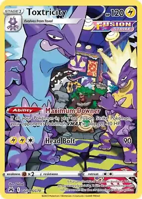 Toxtricity - GG09/GG70 - Galarian Gallery - Crown Zenith - Pokemon - NM/M • £2.25