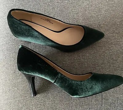 BNWOT Marks & Spencer Green Faux Velvet Shoes Size 6.5 • £24.99