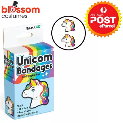 NGW23 18pcs GAMAGO Unicorn Bandage Plaster Sterile Bandaid Adhesive Novelty Gift • $14.95