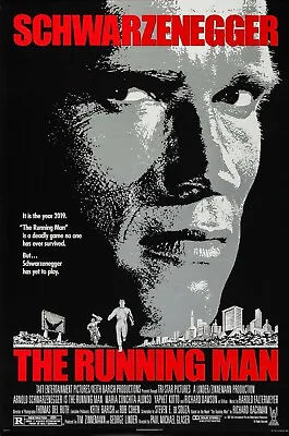 THE RUNNING MAN RETRO 80s MOVIE POSTER Classic Greatest Cinema Wall Art Print A4 • £3.75