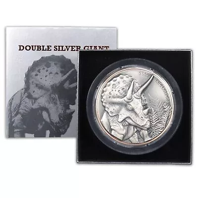 2022 Vanuatu 10 Vatu - Triceratops Ultra High Relief - 145g Copper 10g Silver • $60