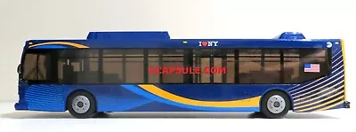 New York City MTA Blue Gold Livery Toy Bus With Opening Doors 11 Inches Long • $24.99