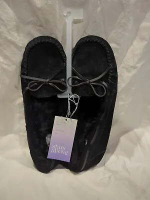 Women’s Minnetonka Moccasins Black Suede Size 10 New. • $35