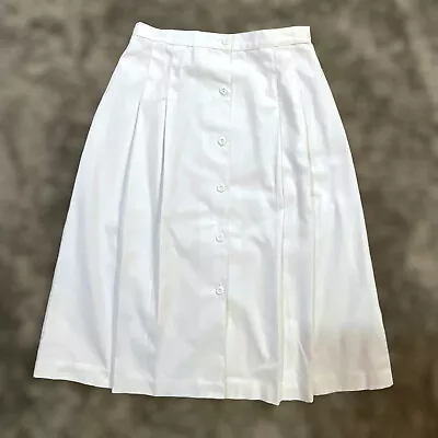 1970s Vintage Bobbie Brooks S White Pleaded Skirt A Line • $20