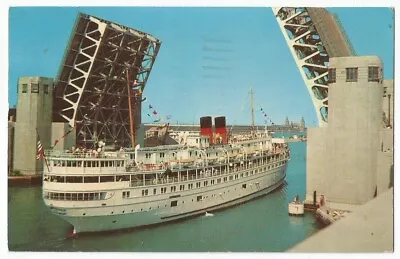 Chicago Illinois IL ~ Lake Michigan Excursion Boat Ship 1955 • $3.49