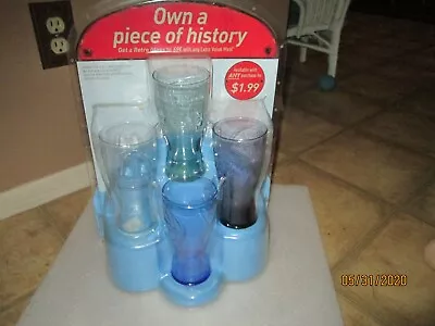 McDonald's 2012 Glass Set (4)  In Original Display Case 15 Cent Burger On  Glass • $29.90