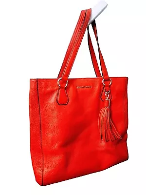 Michael Kors BEDFORD Pebbled Leather Tote Purse W/ Tassel SIENNA  • $30