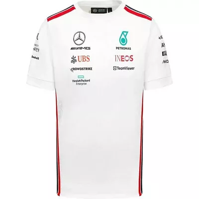 Mercedes AMG Petronas F1 Drivers Team White Tee 2023 • $69.95