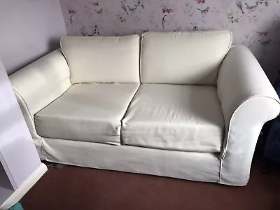 Laura Ashley Cream Sofa With Loose Cover • £200