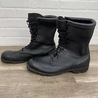 Vintage Ro-Search Combat Boots Men Size 12 R Military Black Leather Lace Up • $69.99