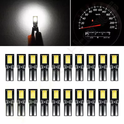 20X T5 74 White 2-SMD Wedge Bulb Light Visor Vanity Mirror Footwell Light Bulbs • $11.29