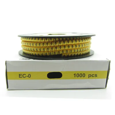 1000pcs Cable Marker Number 0-9 Letter A-Z For Diameter 1.5-3mm Wire Mark EC-0  • £5.99
