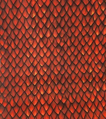 Celtic Red Dragon Scales Skin Cotton Fabric Jason Yenter By The Yard • $11.99