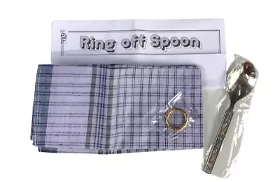 RING OFF SPOON Cloth Scarf Mental Magic Trick PK Gag Metal Close Up Magician    • $13.89