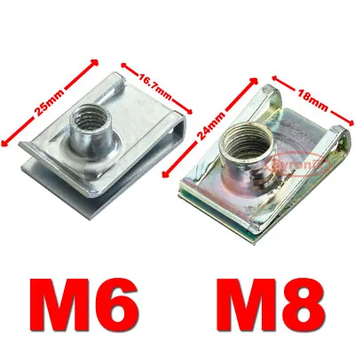 £4.65 • Buy M6 M8 Spire Clips Lug Chimney U Nuts Speed Fixings Thread Panel Fasteners METAL