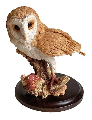 Vintage Country Artists Barn Owl With Toadstools Figure 1992 • £14.99