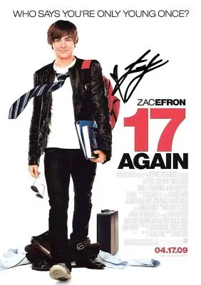 17 AGAIN SIGNED PHOTO POSTER 12 X8  A4 Zac Efron • £8.99