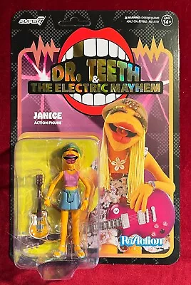 Super7 ReAction Muppets JANICE Dr. Teeth & Electric Mayhem 3.75  Action Figure • $22.98