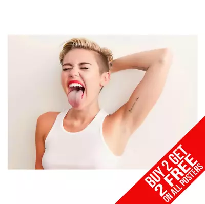 Miley Cyrus Poster Art Print A4 A3 Size - Buy 2 Get Any 2 Free • £6.97