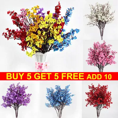 Artificial Fake Gypsophila Silk Flowers Home Table Bouquet Bridal Wedding Decor • £3.26