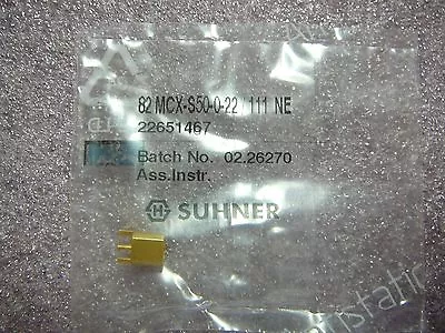 $3.99 • Buy SUHNER 82MCX-S50-0-22/111NE MCX Connector Male Straight **NEW** 