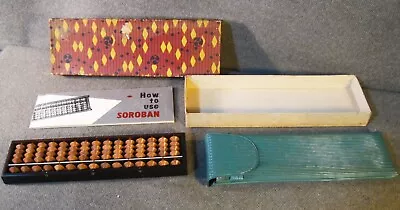 Vintage Abacus Soroban P7-71 Case Box Instructions Included Very Good Condition • $24.95