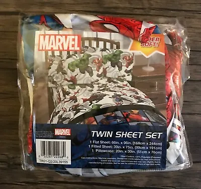 MARVEL  Avengers Team  Twin Sheet Set NEW Super Soft And Cozy Kids • $30