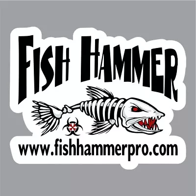 700-218 Fish Hammer Carpet Graphic Decal Sticker For Fishing Bass Boats • $24.99