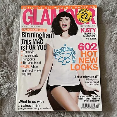 UK Glamour Fashion Magazine Katy Perry Cover September 2010 • £10