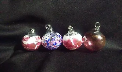 Vintage Hand Blown Witches Balls Art Glass 1.5  X4 Lot • $15