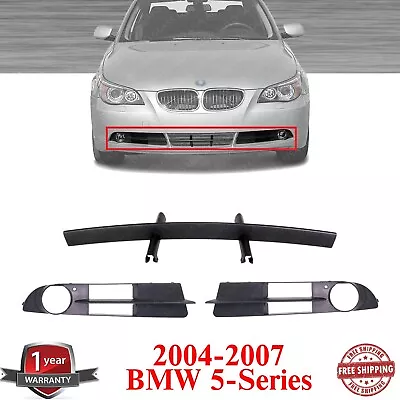 $42.27 • Buy Lower Bumper Grille + Set Of 2 Fog Light Trims For 2004-2007 BMW 5-Series E60