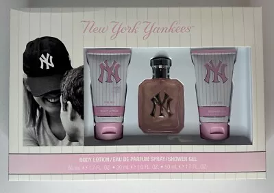 New York Yankees Woman's Gift Set - Parfum Body Lotion Shower Gel 3 Piece New • $16.95