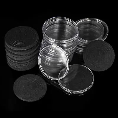 20 Sets Coin Capsules With 6 Sizes Adjustable Protect Foam Gasket Coin Holder Ca • $11.83
