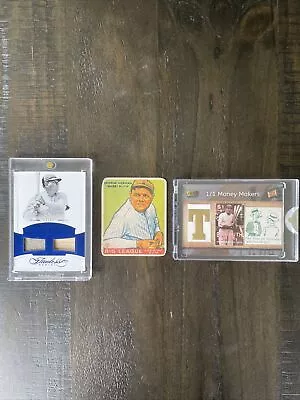 Babe Ruth 3 Card Lot 1933 Goudey Panini Flawless Game Bat Jersey The Bar 1/1 • $4500