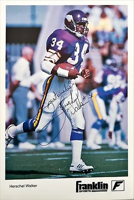 Herschel Walker #34 Autographed 6x9 Photo Minnesota Vikings • $10