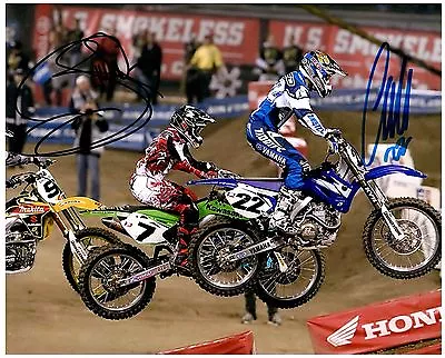 CHAD REED & JAMES  BUBBA  STEWART Dual Signed SUPERCROSS Motocross 8x10 Photo G • $84.99