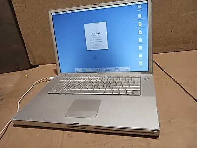 Vintage 15  Apple Powerbook G4 Silver Laptop 15 LCD 1.5 GHz 80 Gb HD Model A1095 • $99.99
