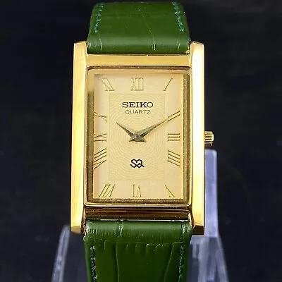 Seiko Slim Quartz New Battery Roman Numerals Japanese Men's Wrist Watch SZ05 • $19.99