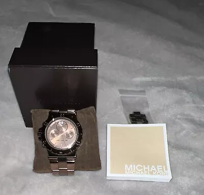 Michael Kors Bel Air Brown Tone Chronograph Stainless Steel Watch Mk5519 • $45