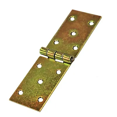 £20.99 • Buy Backflap Heavy Duty Strap Hinges Zinc Plated Door Hinge Gate Box Shed Pair Gold