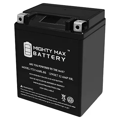 Mighty Max YTX14AHL 12V 12Ah Battery Replacement For Kawasaki KLR650 1987-2014 • $42.99