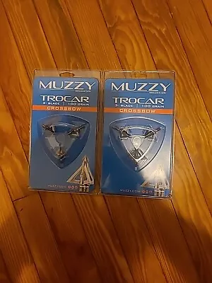 2- Packs Of Muzzy Trocar Crossbow Broad Heads 100 Grain  • $45