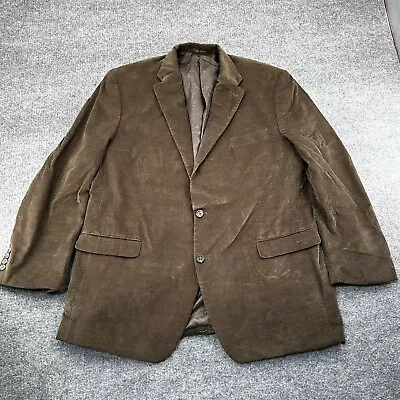 Chaps Ralph Lauren Blazer Mens 48L Brown Corduroy Lined Sport Coat Jacket • $49.99