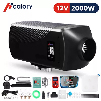 HCalory 2KW Diesel Air Heater 12V Tank Remote LCD Thermostat Caravan RV Truck • $168.99